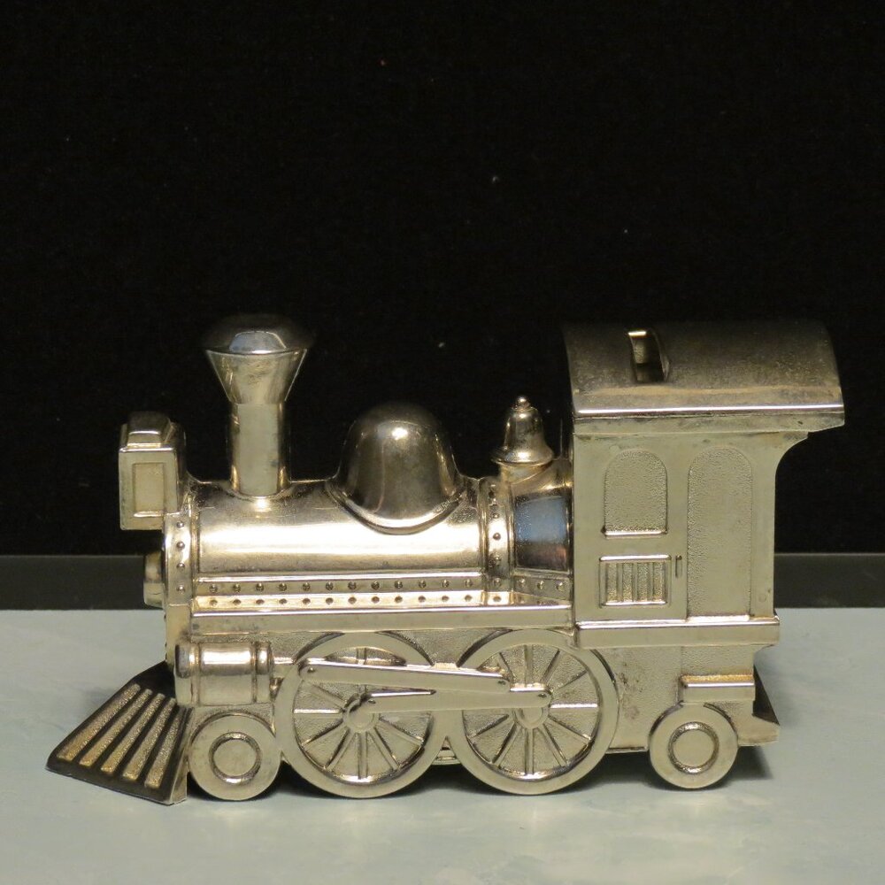 Vintage  Metal Locomotive Train Engine Piggy Bank